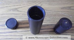 Ocular lens and tube of the TK2 microscope for kids