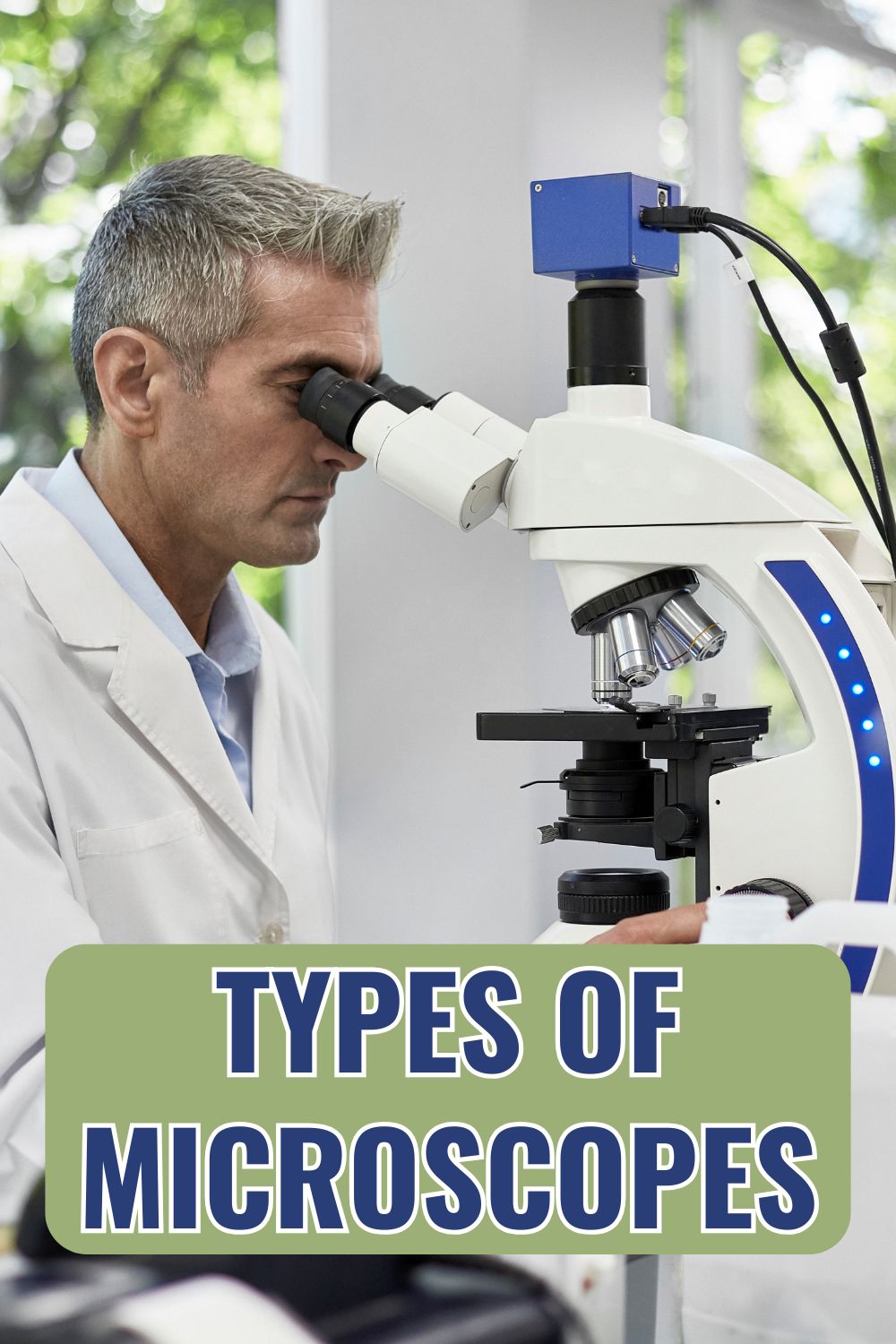 Types of microscopes.